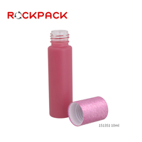 Botol Roll On Matte Rose Grey Green Grosir 10ml dengan Bola Roller Batu Permata dan Tutup Plastik