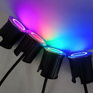 Projecteur paysager blanc chaud RGB IP67 DC24V en acier inoxydable et verre 1W 3W LED contrôlé pour éclairage souterrain - Product Image 6