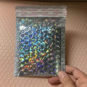 Hologram kurir gelembung pengiriman tas kemasan cetak surat pos plastik sesuai pesanan paket warna Logo putih bahan asli Gravur