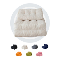 Fauteuil pouf inclinable moderne et pliable, très confortable, avec dossier et lit de repos en mousse – Meilleure vente