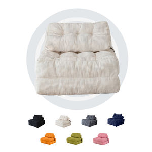 Venda quente Preguiçoso Portátil Fold Out Bean Bag Cadeira Confortável Piso Sofá Lounge Quarto Sofá-cama dobrável com encosto - Product Image 5