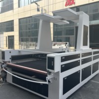 Machine de découpe laser à caméra CCD Dowin 130W/150W/200W avec alimentation automatique pour tissus, vêtements et textiles de maison