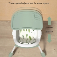 Grande chaise haute pour enfants réglable sur roulettes, multifonctionnelle, pliable et portable pour la maison