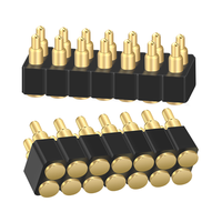 Connecteur Pogo Pin Haute Courant 14 Broches Double Rangée, Pas de 2.54mm, Mâle SMT en Cuivre avec Revêtement Or