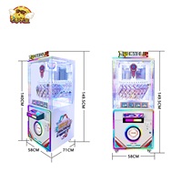 Distributeur de cadeaux d'arcade à monnayeur, type Lucky Clip, avec vitrine transparente néon lumineuse, pour centre commercial et salle de jeux