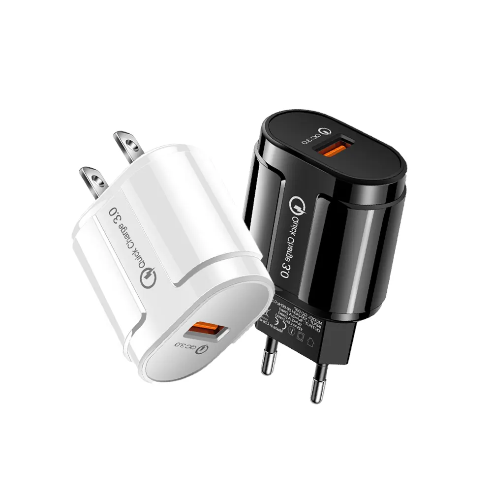 Universal 3A QC3.0 Wall Power Adapter Cell Phone Quick 3.0 Super Charger Fast Plug Mobile USB Port Charger for US EU UK