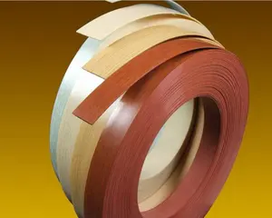 Borda de PVC ABS durável resistente ao desgaste 1x22mm Borda de ouro para proteger produtos de madeira