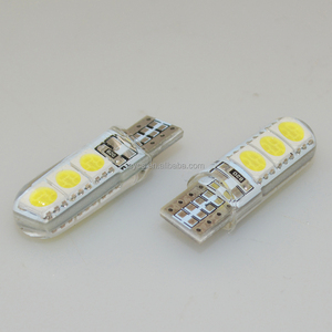 New trắng 12V ô tô T10 ổ cắm <span class=keywords><strong>W5W</strong></span> 6SMD 5050 Silicone <span class=keywords><strong>LED</strong></span> xe đọc ánh sáng bóng đèn - Product Image 2