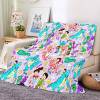 Nouvelle couverture en polaire à motif de dragon de dessin animé, très populaire, de haute qualité, douce, confortable, mignonne et kawaii