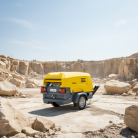 Vente directe d'usine - Compresseurs d'air mobiles diesel Atlas Copco de type boîte XAS88 avec moteur Kubota 33,6 kW et marteau perforateur
