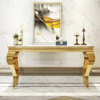 Console moderne en acier inoxydable CT01, table de console étroite pour couloir, entrée, salon, meubles de salon