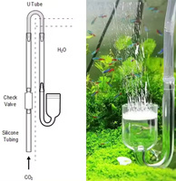 Compteur de bulles en verre de 10 mm pour aquarium, diffuseur de bulles en ligne, diffuseur de CO2 pour aquarium