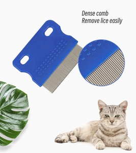 Escova de Limpeza e Remoção de Piolhos para Animais de Estimação, Ferramenta de Aço Inoxidável para Remoção de Pelos, Pente para Cães e Gatos - Product Image 3