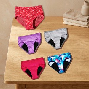 Culottes menstruelles sans bretelles en coton ASAP, confortables, respirantes, séchage rapide, shorts de yoga pour femmes et filles, sous-vêtements de règles - Product Image 3