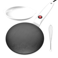 Crêpière Électrique Portable Antiadhésive en Fonte 1200W avec Contrôle Automatique du Thermostat 110V/220V pour Usage Domestique et Hôtelier