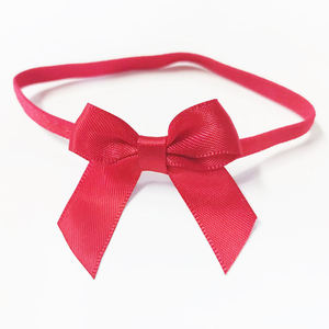 Gordon Ribbons kustom pita Satin merah dasi kupu-kupu elastis terikat dengan Loop peregangan hadiah Natal - Product Image 1