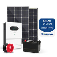 Ensemble complet tout-en-un Système de stockage d'énergie solaire hybride 5000Watts 3000W pour la maison avec onduleur