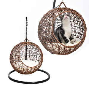 Cama Colgante para Mascotas de Hierro - <span class=keywords><strong>Hamaca</strong></span> Moderna para Gatos para Dormitorio, Cesta Colgante Interior y Acogedora Cama para Mascotas - Product Image 3