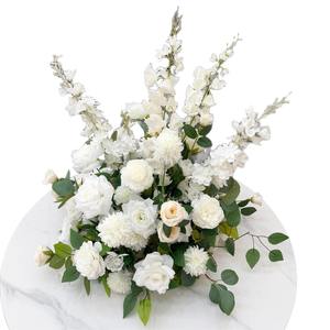 ดอกไม้ประดิษฐ์สีขาวทรงกลมสำหรับตกแต่งโต๊ะงานแต่งงานแบบขายส่งและสั่งทำได้ - Product Image 6