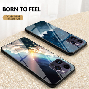 Coque en verre trempé pour infinix hot 20 30i smart 7 <span class=keywords><strong>spark</strong></span> 7 <span class=keywords><strong>go</strong></span> sky pattern cover pour reno 10 15 pro max s23 fe honour 90 pro - Product Image 2
