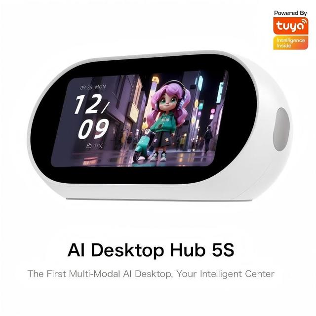 New Tuya 5 Inch Smart Home Hub AI Voice Desktop Central Controller for Whole Home Automation