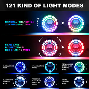 एलईडी हेडलाइट 7 "rgb राउंड नेतृत्व हेडलाइट्स 90w हेडलाइट्स 90w हेडलैंप के लिए लाइट ड्रेल हाई कम बीम - Product Image 6