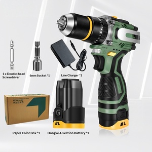 Perceuse à percussion sans fil 16,8 V sans balais, visseuse rechargeable au lithium, perceuse électrique domestique et industrielle avec boîte à outils H - Product Image 4