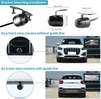Caméra de recul AHD 1080P compatible avec les autoradios/moniteurs, caméra de recul avant/arrière/côté encastrée pour voitures et SUV
