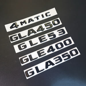 Emblemas de letras de maletero de coche negro plateado ABS para <span class=keywords><strong>Mercedes</strong></span> GLA45S/GLE53/350/400/450/GLA45 para instalación de AMG 1 año - Product Image 1