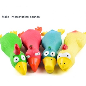 Giocattoli Interattivi per Cani a Forma di Pollo Urlante e Anatre Colorate, Super Carini, con Suono, Resistenti, Sicuri, in Lattice, per Uso Esterno - Product Image 1