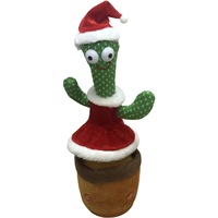 Cactus Lumineux Parlant, Chantant et Dansant Multilingue – Décoration Créative pour Fêtes en Bambou – Vente Chaude de Noël