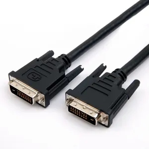 Cable macho de cobre BC dvi a hd dvi d 24 1, DVI-D de PVC trenzado chapado en oro, soporte para logotipo personalizado 4K 8K