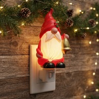 Luce notturna a LED a forma di gnomo natalizio, OEM, direttamente dalla fabbrica, con spina, 360° ° Lampada Girevole con Luce Calda e Soffusa per Decorazione Festiva e Regalo, Vendita all'Ingrosso