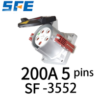 200a 250A 5PIN électrique étanche prise industrielle et prises 3P + N + PE 6h 9h 380v 415v 690v 1000v IP67