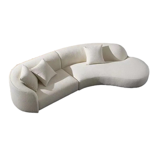 Moderne gebogene Schnitts ofa garnitur Luxus Nordic Velvet Boucle <span class=keywords><strong>Recliner</strong></span> Modular Schlankes Design Wohnzimmer Kleine Räume im Freien - Product Image 6