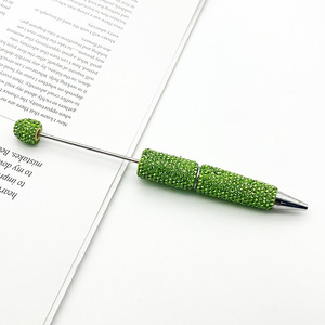 Bling Full Cover Black Ink <strong>Plastic</strong> Beaded Pen Ballpoint Pens DIY Jewelry <strong>Beads</strong> Gifts School Office Writing Signature Pen - Product Image 5
