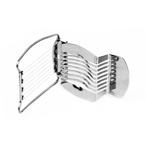Cortador de huevos de mano de acero inoxidable duradero, rebanador de huevos de plata multifuncional para uso en la cocina del hogar - Product Image 6