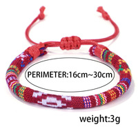 Mode népal coton cordon fait à la main motif irrégulier amitié Bracelet femmes hommes bohème coloré garçon fille surfeur Bracelets
