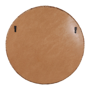 Miroir mural rond en feuilles de bananier tressées, style côtier naturel, pour la décoration de chambre, salle de bain, bureau - Product Image 6