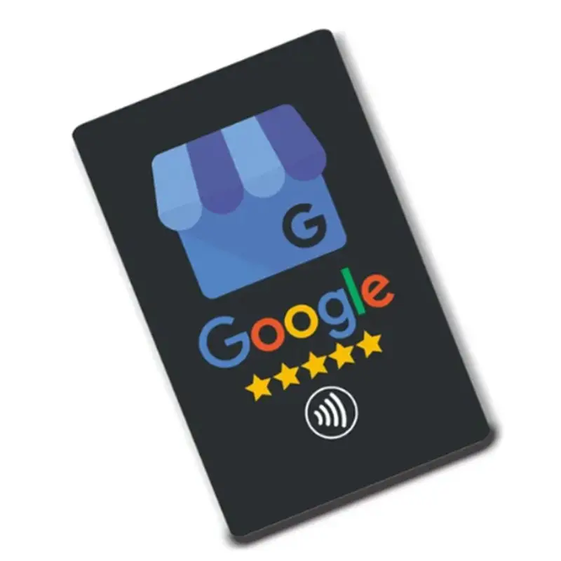 Kartu Google RFID bisnis kode QR 13.56Mhz 888Byte Google Review kartu disesuaikan kartu yang dapat diprogram