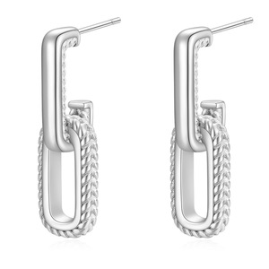 Geometric <b>Stud</b> Earrings 10Mm Stainless Steel Fashion Jewelry For Women <b>Silver</b> Gold Color - Product Image 2