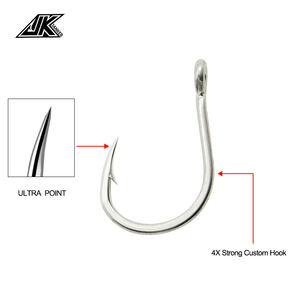 <span class=keywords><strong>JK</strong></span> HJ ağır jig yardımcı kanca 4X güçlü büyük dikenli yüksek karbon çelik pas dayanıklı balıkçılık kancalar - Product Image 3