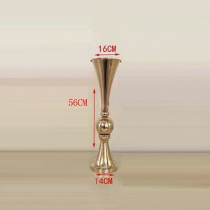 Nuovo arrivo oro alti vasi nozze centrotavola metallo fiore colore argento - Product Image 2