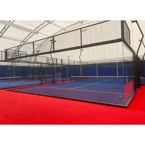 High quality Padel Court Cover Roof Tennis Court Fence Padle Tennis Padel Fields Paddle Court Supplier Factory