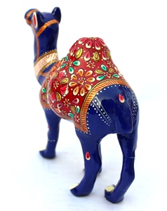 Statue de chameau de Dubaï en métal, artisanat Nirmala, vente chaude, souvenir multicolore fait main au Rajasthan pour la décoration intérieure - Product Image 5