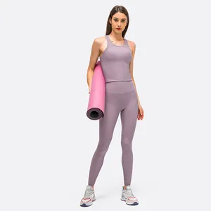 Fabrieksprijs Yoga Crop Tops Vrouwen Sport Fitness Gymvest Op Maat Dames Yoga Tanktops