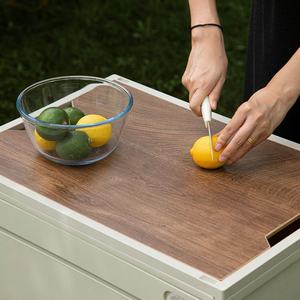 Boîte de rangement de camping grande capacité 2025 avec couvercle en bois, pliable, boîte utilitaire à 3 portes pour la maison et l'extérieur - Product Image 5