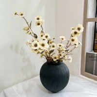 Rangkaian Bunga Vintage, Begonia Warna Musim Gugur, Bunga Plum, Perlengkapan Pernikahan, Dekorasi Panggung, Bunga Lorong