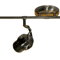 Lustre et suspension de style industriel moderne à 4 lumières, rail fixe, nickel brossé, douille GU10 pour la décoration d'hôtel et d'appartement