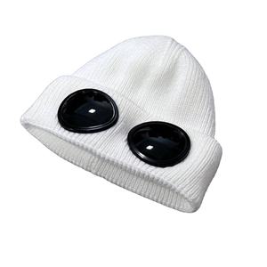Nuevo estilo invierno esquí al aire libre gafas a prueba <span class=keywords><strong>de</strong></span> viento personalizado punto liso en blanco cálido gorro diseño <span class=keywords><strong>de</strong></span> moda gorro <span class=keywords><strong>de</strong></span> punto - Product Image 2